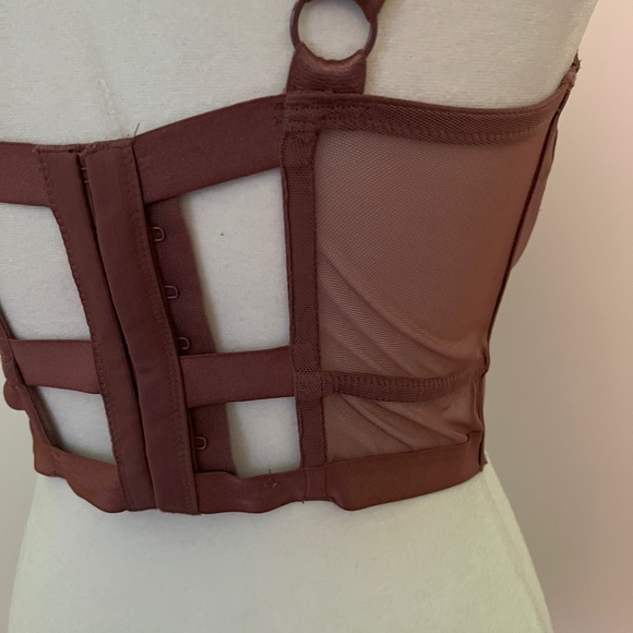 Victoria's Secret Brown Quilted Bustier Bra - Picture 9 of 11